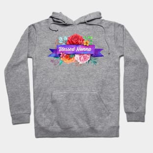 Blessed Nonna Floral Design with Watercolor Roses Hoodie